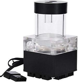 Pump/Reservoir Combo,800L/H PC Water Cooling Integrated Mute Water Pump,G 1/4" Thread Port PC CPU Water Cooling System Heat Exchanger Tool(12cm-Black)