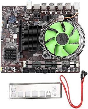 X58 Motherboard X5650 CPU 8G Memory Main Board with Heat Sink 6-Channel Sound Card LGA 1366 Pin CPU Interface Memory Board Set