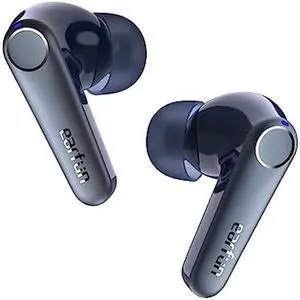 EarFun Air Pro 3 Noise Cancelling Wireless Earbuds, Qualcomm(r) aptX(tm) Adaptive Sound, 6 Mics CVC 8.0 ENC, Bluetooth 5.3 Earbuds, Multipoint Connection, 45H Playtime, App Customize EQ, Blue