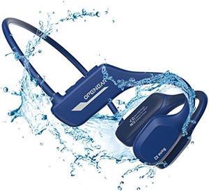 Bone Conduction Headphones Swimming Underwater IPX8 Waterproof Headphones Underwater Waterproof Earbuds for Swimming Swim Headphones Bluetooth Bone Conduction Head Set MP3 Player with 8G Memory