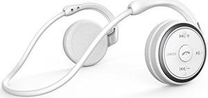 RTUSIA Small Bluetooth Headphones Wrap Around Head - Sports Wireless Headset with Built in Microphone and Crystal-Clear Sound, Foldable and Carried in The Purse, and 12-Hour Battery Life, White