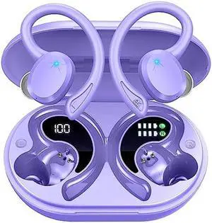 Wireless Earbuds Bluetooth 5.3 Headphones Sport, Bluetooth Earbuds Immersive HiFi Stereo Over Ear Buds, 48Hrs Earphones in Ear with Earhooks, HD Mic, IP7 Waterproof Headset for Workout Running [2023]