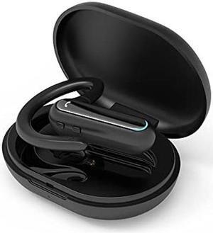Open Ear Headphones Bluetooth Earpiece Non in Ear Wireless Earbuds with Earhooks Long Battery Life Headset Microphone Noise Cancelling Ear Buds with Charging Case for Sport Running Workout Android iOS