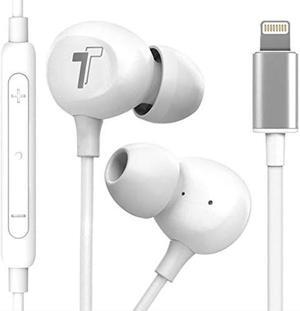 Thore Earbuds for iPhone 12/13/14 Earphones (V60) Wired in-Ear Earbuds (Apple MFi Certified) Lightning Headphones with Mic for iPhone 7/8 Plus, X, Xs, XR, 11, SE, 12, 13/14 Pro Max - White