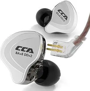 YINYOO CCA C10 in Ear Monitors, IEM Earphones with 4ba 1dd Hybrid Drivers Detachable Tangle-Free Cable Wired Earbuds Headphones for Musicians Singers Audiophile