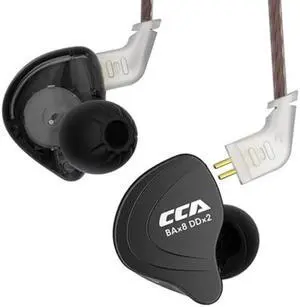 YINYOO CCA C10 in Ear Monitors, IEM Earphones with 4ba 1dd Hybrid Drivers Detachable Tangle-Free Cable Wired Earbuds Headphones for Musicians Singers Audiophile