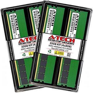A-Tech 32GB (4x8GB) DDR5 4800 MHz UDIMM PC5-38400 CL40 DIMM 288-Pin 1.1V Desktop RAM Memory Modules