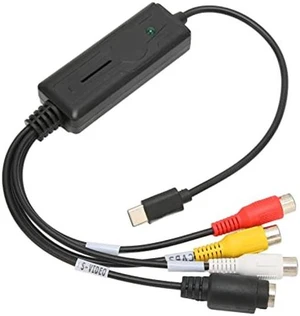 USB C Audio Video Capture Card, RCA to USB Converter Adapter, Support AV/S Video Input, NTSC and PAL, for PC Windows 7/8/8.1/10/Vista/XP/OS X USB C Audio Video Capture Card, RCA to USB Converter Adapter, Support AV/S Video Input, NTSC and PAL, for PC Windows 7/8/8.1/10/Vista/XP/OS X