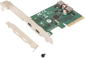 USB C Asmedia Chipset Expansion Card, PCI Express 4X to USB 3.1 Gen 2 Expansion Card, PCI Expansion Card with Fast Transfer Speed for Windows Linux USB C Asmedia Chipset Expansion Card, PCI Express 4X to USB 3.1 Gen 2 Expansion Card, PCI Expansion Card with Fast Transfer Speed for Windows Linux