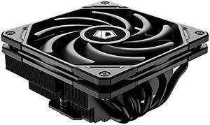 ID-COOLING IS-55 Black Desktop CPU Cooler Low Profile 57mm Height CPU Air Cooler 5 Heatpipes 120x120x15mm Slim Fan, CPU Fan for Intel LGA1700/115X/1200; AMD AM4/AM5