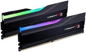 G.SKILL Trident Z5 RGB Series (Intel XMP 3.0) DDR5 RAM 64GB (2x32GB) 6400MT/s CL32-39-39-102 1.40V Desktop Computer Memory UDIMM - Matte Black (F5-6400J3239G32GX2-TZ5RK)