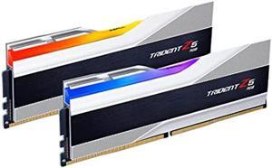 G.SKILL Trident Z5 RGB Series (Intel XMP 3.0) DDR5 RAM 32GB (2x16GB) 7800MT/s CL36-46-46-125 1.45V Desktop Computer Memory UDIMM - Metallic Silver (F5-7800J3646H16GX2-TZ5RS)