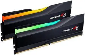 G.SKILL Trident Z5 RGB Series (Intel XMP 3.0) DDR5 RAM 32GB (2x16GB) 7800MT/s CL36-46-46-125 1.45V Desktop Computer Memory UDIMM - Matte Black (F5-7800J3646H16GX2-TZ5RK)