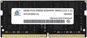 Adamanta 16GB (1x16GB) DDR4 3200MHz (or 2933MHz or 2666MHz or 2400MHz or 2133MHz) PC4-25600 SODIMM Samsung IC 2Rx8 CL22 1.2v Non-ECC Unbuffered Notebook Laptop Gaming RAM Memory Upgrade