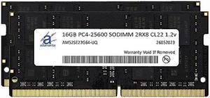 Adamanta 32GB (2x16GB) DDR4 3200MHz (or 2933MHz or 2666MHz or 2400MHz or 2133MHz) PC4-25600 SODIMM Samsung IC 2Rx8 CL22 1.2v Non-ECC Unbuffered Notebook Laptop Gaming RAM Memory Upgrade
