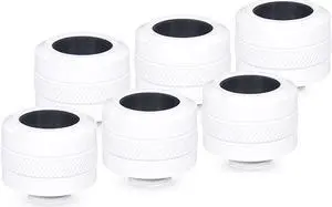 Alphacool 17484 Eiszapfen PRO 16mm HardTube Fitting G1/4 - White Sixpack