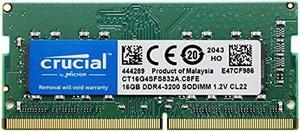 16GB 260pin SODIMM DDR4 PC4-25600 NONECC
