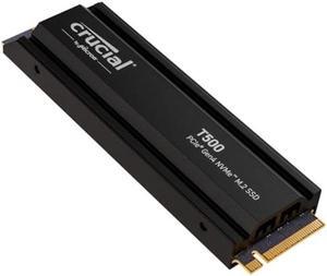 Crucial T500 1TB Gen4 NVMe M.2 Internal Gaming SSD with Heatsink, Up to 7300MB/s, Playstation 5 Compatible + 1mo Adobe CC All Apps- CT1000T500SSD5