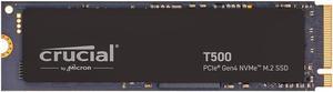 Crucial T500 1TB Gen4 NVMe M.2 Internal Gaming SSD, Up to 7300MB/s, Laptop & Desktop Compatible + 1mo Adobe CC All Apps - CT1000T500SSD8