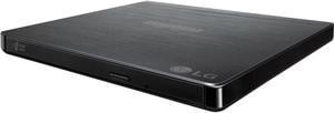 LG Electronics BP60NB10 Ultra Slim Portable Hybrid Drive UHD 4K/Blu-ray/DVD+/-RW Drive, USB 3.0 Compatible, PC Windows, Linux, Mac OS, with M-DISC support, Noise Reduction, Black