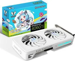 maxsun GeForce RTX 4060 Ti iCraft OC ACGN Limited Edition 8GB GDDR6 (PCIe 4.0, DLSS 3.5, HDMI 2.1, DisplayPort 1.4a, RGB, Anime White GPU)