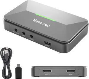 Newmowa 1080P Audio Video Capture Card, USB 3.0 HDMI Video Capture Device for Gaming Teaching Live Streaming Video Recorder, Compatible with Windows Mac OS System OBS Zoom
