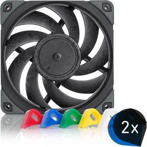 Noctua 240mm AIO Upgrade Bundle (2X NF-A12x25 PWM chromax.Black.swap 120mm Fans Plus 1x NT-H2 Thermal Paste)