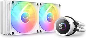 NZXT Kraken 240 RGB - 240mm AIO CPU Liquid Cooler - Customizable 1.54"" Square LCD Display for Images, Performance Metrics - High-Performance Pump - 2 x F120 RGB Core Fans - White