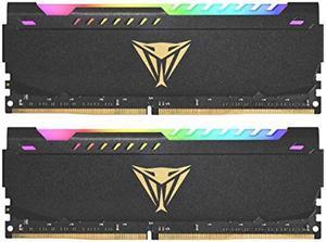 Patriot Viper Steel RGB DDR4 RAM 16GB (2X8GB) 3200MHz CL18 UDIMM Desktop Gaming Memory Kit - PVSR416G320C8K