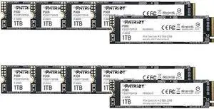 Patriot P300 1TB Internal SSD - NVMe PCIe Gen 3x4 - M.2 2280 - Solid State Drive - 10 Pack