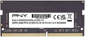 PNY Performance 16GB DDR4 DRAM 2666MHz (PC4-21300) CL19 (Compatible with 2400MHz or 2133MHz) 1.2V Notebook/Laptop (SODIMM) Computer Memory RAM - MN16GSD42666