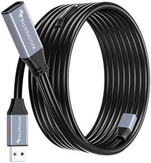 BlueRigger USB 3.0 Extension Cable (32FT, Active, 5 Gbps, In-Wall CL3 Rated, Type A Male to Female Adapter Cord) - Long USB Repeater Extender for VR Headset, Printer, Hard Drive, Keyboard, Mouse, Xbox