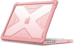 Fintie Case for MacBook Pro 14 Inch A2992 A2918 A2779 A2442 (2023 2022 2021 Release) - Heavy Duty Rugged Hard Shell Case Cover with TPU Bumper for MacBook Pro 14" M3/M2/M1 Pro/Max Chip, Rose Gold
