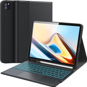 iPad Air 5th/4th Generation Case with Keyboard, iPad Pro 11 inch Keyboard, Smart Trackpad, 7 Color Backlit, Wireless Detachable Keyboard for iPad Air 10.9 2022/2020, iPad Pro 11 (4/3/2/1 Gen), Black