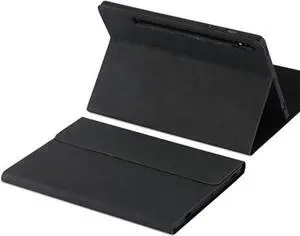 Flip Case for Galaxy Tab S9 Ultra/ S8 Ultra (14.6 inch) with S Pen Holder,Shockproof Soft Protective Smart Cover Compatible with Keyboard, Black