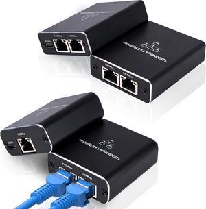 LIEZHUA Ethernet Splitter High Speed - 1000Mbps Ethernet Splitter 1 to 2, Network LAN Adapter RJ45 Internet Splitter with USB Power Cablefor Cat 5/6/7/8 Cable [2 Devices Simultaneous Networking]