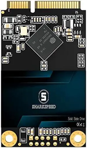 mSATA SSD 512GB SHARKSPEED SATA 3 6Gb/s 3D NAND Mini Internal Solid State Drive for Laptop PC Desktop (mSATA, 512GB)