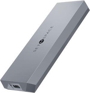 NVME Enclosure ['Tough Guy' Quality], 20 Gbps M.2 Enclosure for M-Key PCIe NVME, Solid Aluminium Alloy SETMSPACE M.2 Enclosure with USBC/A Cable, Screw Fixed SSD Enclosure for 2230/2242/2260/2280-Grey