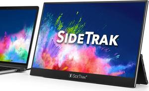 SideTrak Solo Pro 15.8" Portable Monitor - FHD 1080P LED Anti-Glare IPS Screen, Dual Display, for Mac, PC, Chrome Laptops, Game Consoles, USB or Mini HDMI Power, Double DisplayPort, Speakers, and HDR