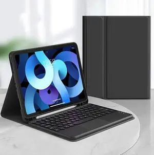 HENGHUI iPad Pro 11 inch 2022 Keyboard Case with Touchpad Cute Round Key Color Keyboard Pro 11" 4th 3rd Generation 2020 2nd Generation Detachable Touch Keyboard Slim Smart Cover (Pro11, Black)
