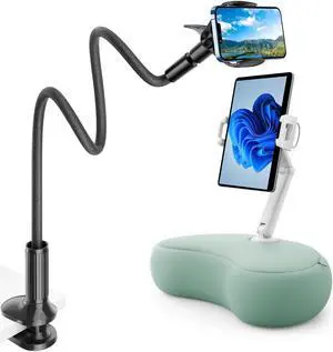 SAIJI Tablet Stand Pillow + Gooseneck Phone Holder