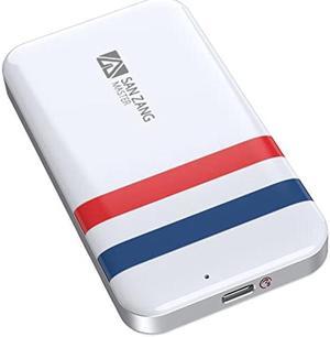 SANZANG Portable SSD 256 GB, USB C External Solid State Drive with 2 in 1 Cable, Up to 550MB/s, USB 3.1 Gen1, Portable External SSD Data Storage for PC, Mac, Android, Gaming Consoles, Xbox and More