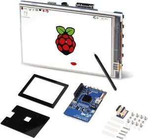 3.5 inch LCD Screen for Raspberry , IPS 60fps 3.5 inch LCD Display for Raspberry with Black Acrylic Case, 320x480~1920x1080 Adjustable Resolution