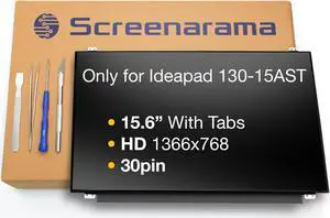 SCREENARAMA New Screen Replacement for Lenovo Ideapad 130-15AST, HD 1366x768, Matte, LCD LED Display with Tools