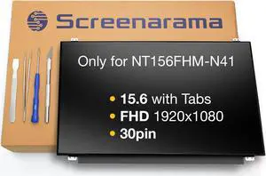 SCREENARAMA New Screen Replacement for NT156FHM-N41, FHD 1920x1080, Matte, LCD LED Display with Tools