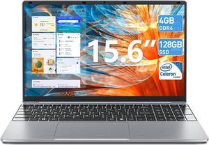 SGIN Laptop Computer 4GB RAM 128GB SSD 156 Inch Laptops Celeron N4000 Processor Webcam 24G5G WiFi TypeC Mini HDMI BT42 Numeric Keypad 512GB TF Card Expansion