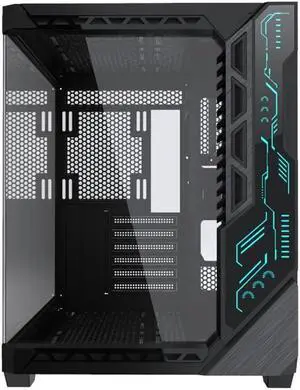SZSKYING Sea View Computer Gaming Case for ATX Motherboard,Type C,Gaming PC Case Support 9PCS RGB Cooling Fans,PC ATX Case Front Panel with ARGB Light,CMSVIB,Mid Tower Case Black