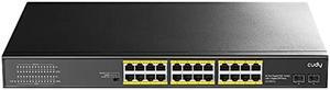 Cudy 24 Gigabit Ethernet Unmanaged PoE+ Switch, 300W, 24 * 100/1000Mbps PoE+ Ports, 2 Gigabit SFP, CCTV / VLAN Mode, 19-inch Rackmount, 802.3af/at, GS1028PS2