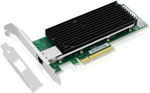 10Gb PCI-E NIC Network Card,Single Copper RJ45 Port with Intel X540-T1 Controller,PCI Express v3.0 X8,Ethernet Adapter for Windows Server/Windows/Linux/ESX,Compare to Intel X540-BT1