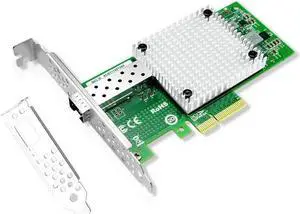 10Gb SFP+ PCI-E Network Card NIC,Compare to Intel X520-DA1,with Intel 82599EN Chip,Single SFP+ Port,PCI Express X4,Ethernet Converged Network Adapter Support Windows Server/Linux/VMware